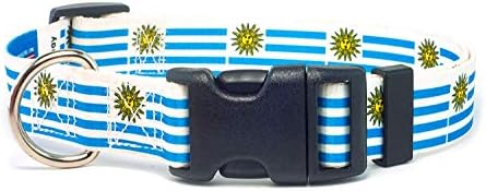 צווארון כלבים אורוגוואי | דגל אורוגוואי | Slip-On Martingale | מיוצר ב- NJ, ארהב | לכלבים גדולים